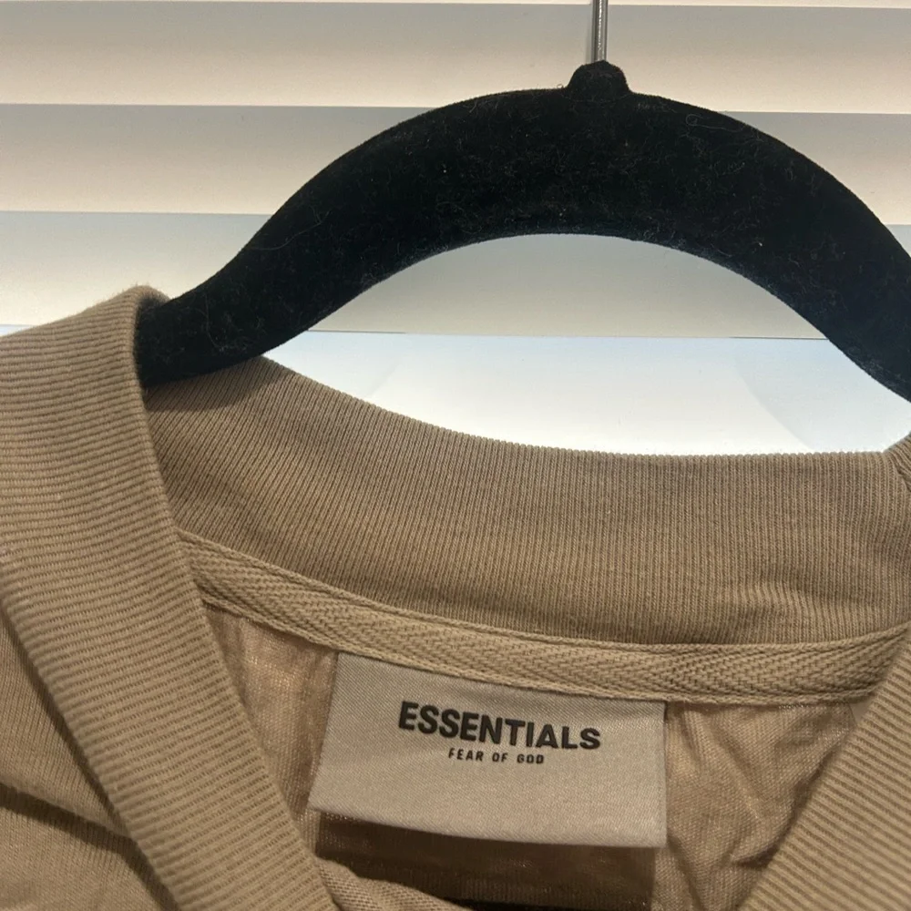 Essentials Long Sleeve Tee - Tan - Picture 2 of 2